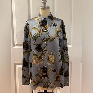 NWT Vince Silk Floral Blouse